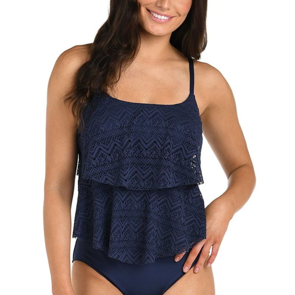 24Th And Ocean Womens  Cecily Tankini Top